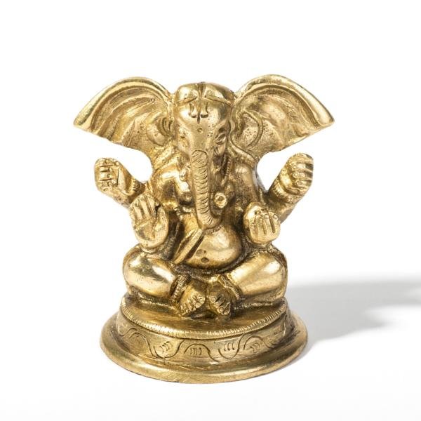 Ganesha, sitzend mit rundem Sockel, ca 7,5 cm