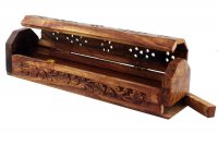 Räucherstäbchenbox  mit Schnitzerei, 25 cm