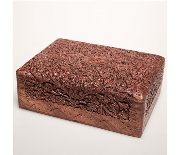Box K.T. aus Palisanderholz, ca 18x12 cm