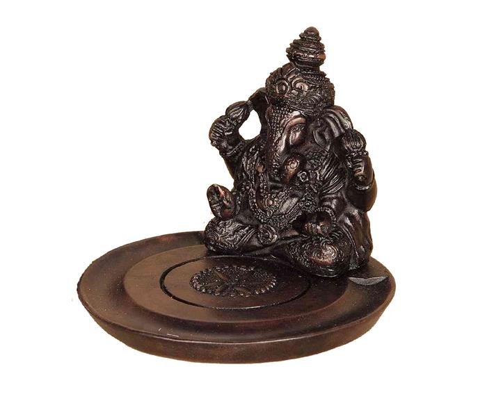 Teelichthalter mit Ganesha, ca 10 cm