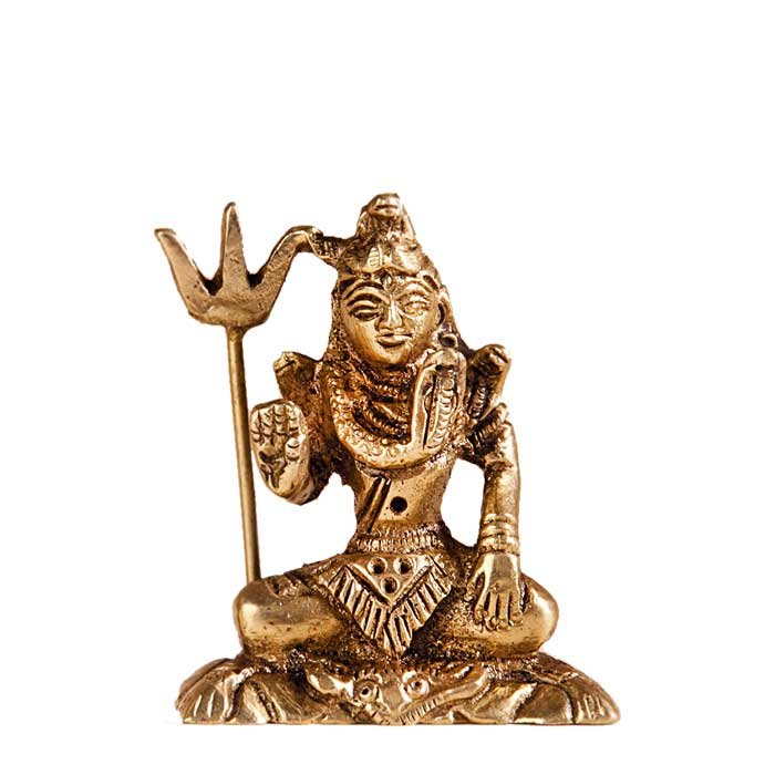 Shiva sitzend aus Messing ca. 6 cm