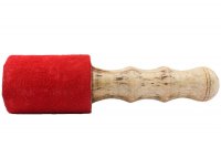 Holzklöppel mit Leder, ca 3,75cm, L=20cm