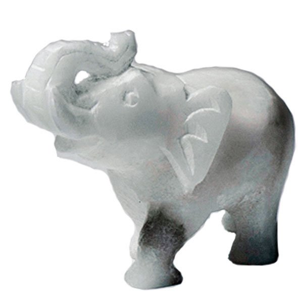 Alabaster: Elefant, grüßend, ab 5 cm